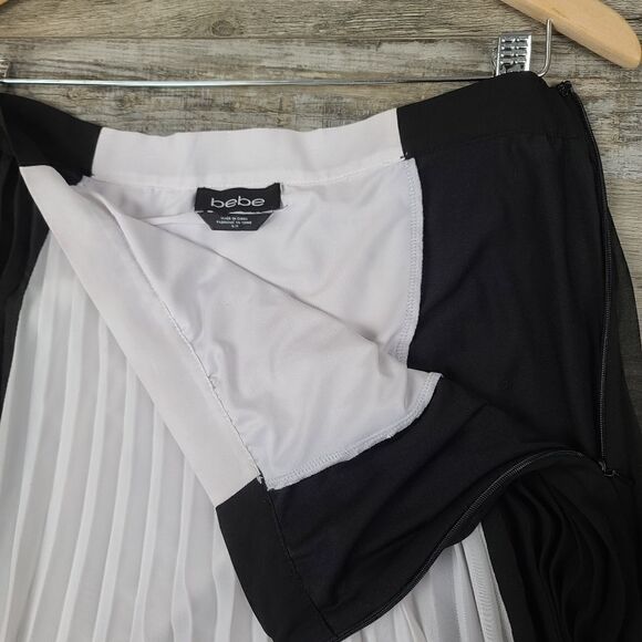 Bebe Pleated Colorblock Maxi Skirt size S - Picture 5 of 7